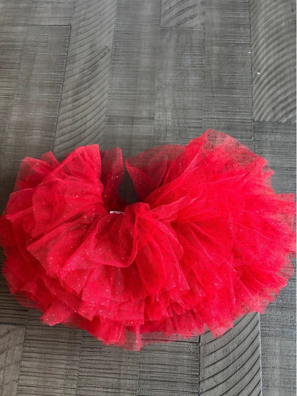 Little Me Red Glitter Tutu Skirt Baby Girl Size 0-12 Months